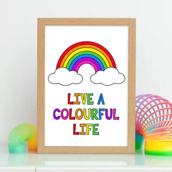 Live A Colourful Life Print