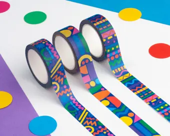 Rainbow Patterned Washi Tape Set of 3