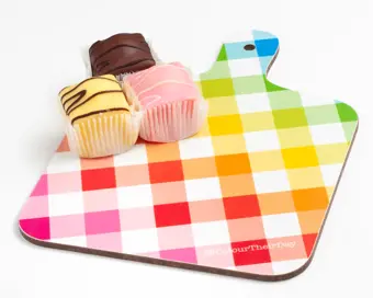Product Image for: Rainbow Gingham Mini Chopping Board CLEARANCE