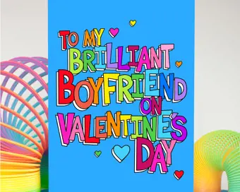 To My Brilliant Boyfriend On Valentine's Day Card