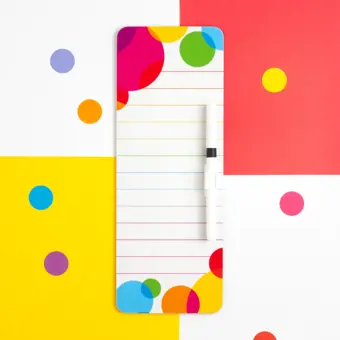 Colourful Wipeable Memo Board with Magnetic Back
