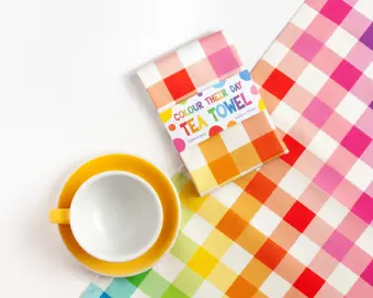 Product Image for: Rainbow Gingham Tea Towel