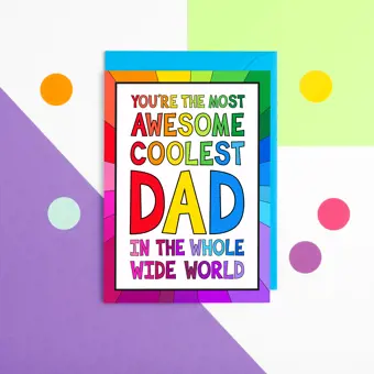 Awesome Coolest Dad Father's Day Card