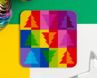 Product Image for: Rainbow Christmas Tree Coaster CLEARANCE