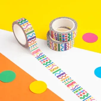 Colourful Crazy Lines Washi Tape