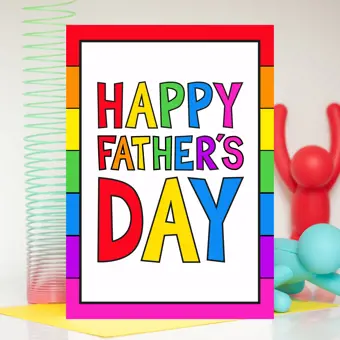 Rainbow Father's Day Card