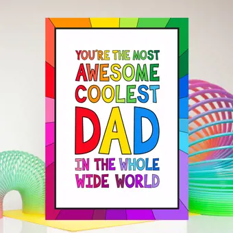 Awesome Coolest Dad Card