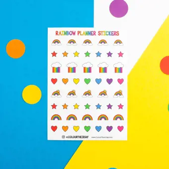 Rainbow Planner Sticker Sheet