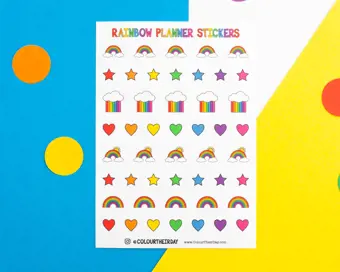 Rainbow Planner Sticker Sheet