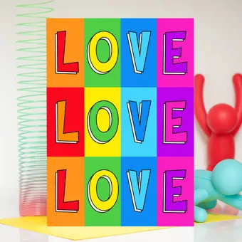 Love Love Love Valentine's Day Card