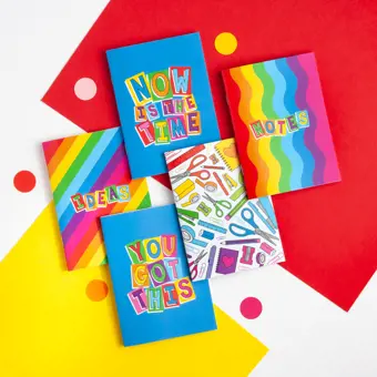 Colourful A6 Notebook Set Of 5