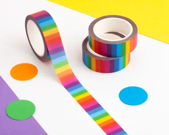 Product Image for: Vertical Rainbow Stripes Washi Tape