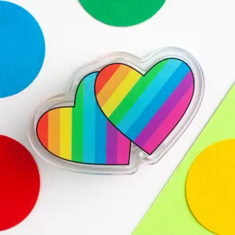 Colourful Hearts Paper Clip
