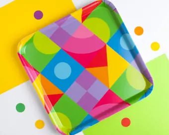 Product Image for: Colourful Shapes Square Tray