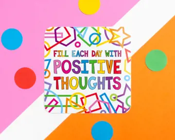 Product Image for: Fill Each Day With Positive Thoughts Vinyl Sticker