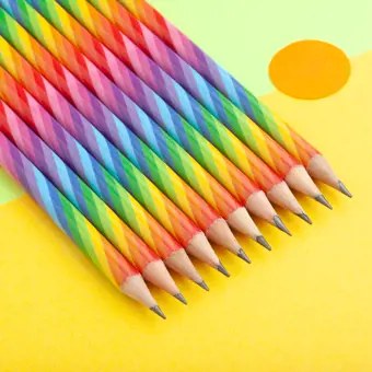 Colourful Rainbow Stripe Pencil