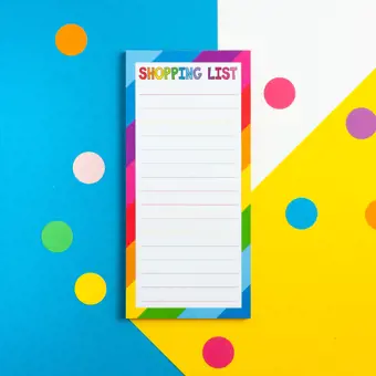 Rainbow Stripe Shopping List Pad