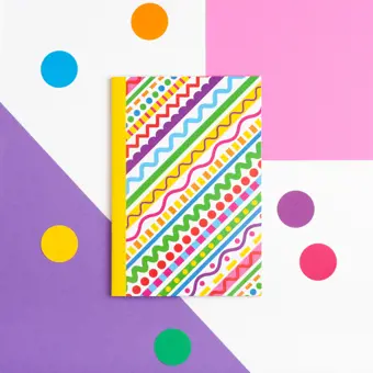 Crazy Stripes A6 Lined Notebook 