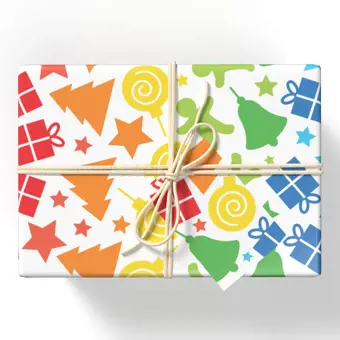 Festive Shapes Christmas Wrapping Paper