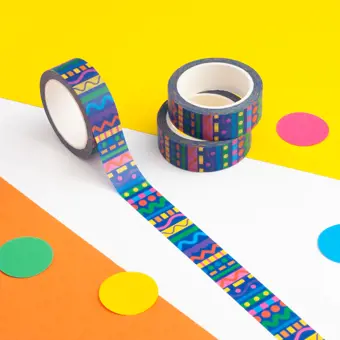 Rainbow Crazy Lines Washi Tape