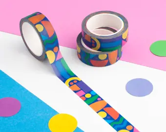 Rainbow Geometric Shapes Washi Tape
