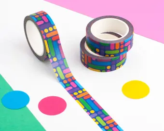 Product Image for: Colourful Geometric Pattern Washi Tape