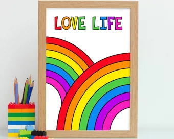 Love Life Rainbow Print