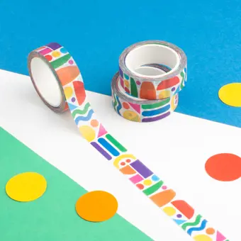 Colourful Geometric Shapes Washi Tape