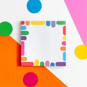 Colourful Shapes Sticky Notes Pad