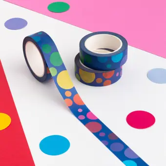 Bright Multi Colour Spots Washi Tape