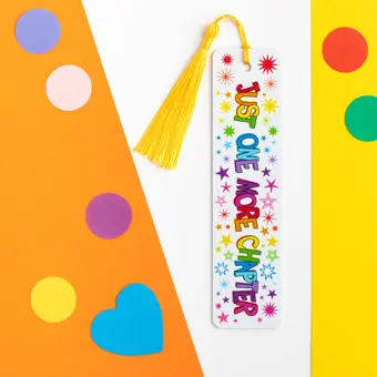 Just One More Chapter Double Sided Metal Bookmark