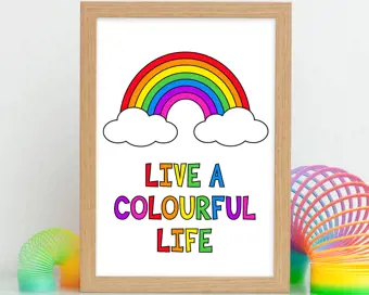 Live A Colourful Life Print
