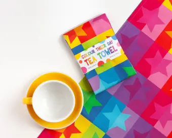 SALE Colourful Stars Tea Towel