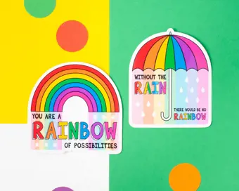 Rainbow Sticker Set of Two