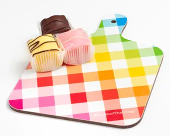 SALE Rainbow Gingham Mini Chopping Board