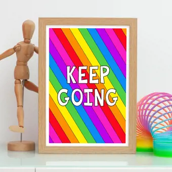 Keep Going Stripes Print