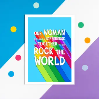 Rock The World Feminist Print