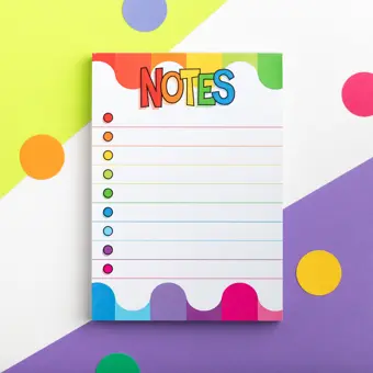 Colourful Notes A6 Notepad