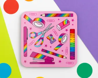 Recommended product: Pink Stationery Lover Coaster
