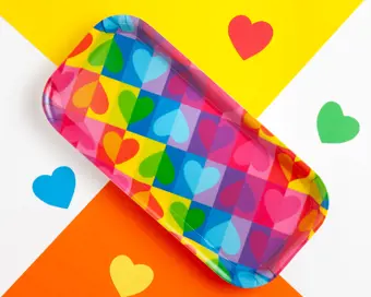 Colourful Hearts Snack Tray