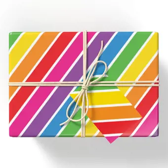 Rainbow Stripe Wrapping Paper CLEARANCE