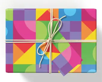 Rainbow Shapes Gift Wrap