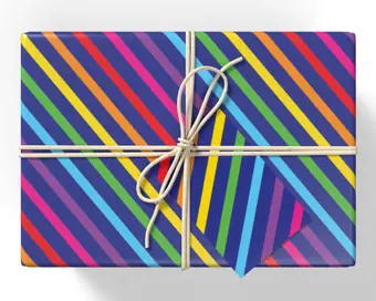 Striped Rainbow Wrapping Paper