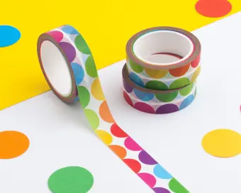 Rainbow Circles Washi Tape