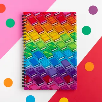 Rainbow Books A5 Spiral Bound Lined Notebook