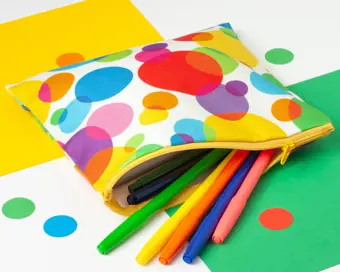 Colourful Spots Large Pencil Case / Pouch
