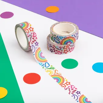 Rainbow Weather Shapes Washi Tape