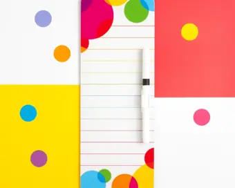 Colourful Wipeable Memo Board with Magnetic Back