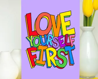 Love Yourself First Galentine Card