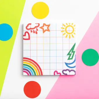 Colourful Weather Shapes Sticky Notes Pad